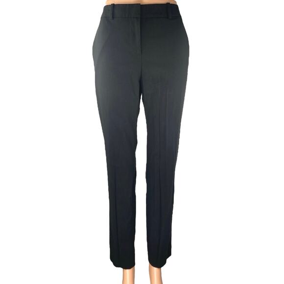 DKNY Women's Black Mid Rise Straight Leg Career Office Trousers Dress Pants Sz 2 - Picture 1 of 5